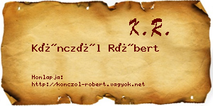 Könczöl Róbert névjegykártya