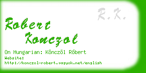 robert konczol business card