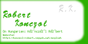 robert konczol business card